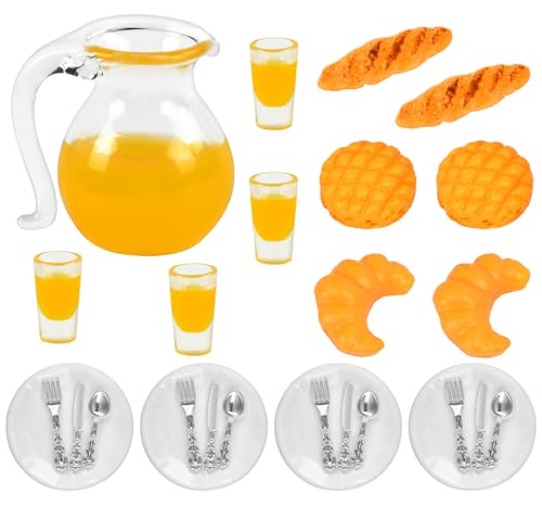 Miniatur Essen und Trinken, 1:12 Miniatur Lebensmittel Set Miniatur Puppenhaus Zubehör, Puppenhaus Miniatur Frühstück Brot Milch Tassen Teller Gabel Löffel Miniatur Wichtel Zubehör Küche Lebensmittel Miniatur Essen und Trinken, 1:12 Miniatur Lebensmittel Set Miniatur Puppenhaus Zubehör, Puppenhaus Miniatur Frühstück Brot Milch Tassen Teller Gabel Löffel Miniatur Wichtel Zubehör Küche Lebensmittel von YAJIMAOY