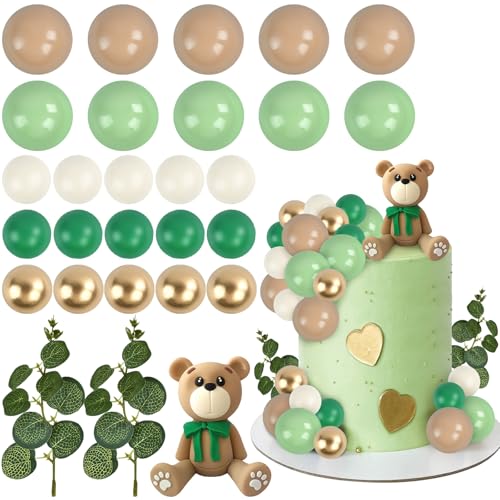 Tortendeko Bär Grün, 28 Stück Teddybär Kuchen Dekoration Bär Kuchen Deko Torten Deko Bär Cake Topper Babyparty Tortendeko Kugeln Bär Geburtstagstorte Deko für Baby Dusche Hochzeit Geburtstag Babyparty Tortendeko Bär Grün, 28 Stück Teddybär Kuchen Dekoration Bär Kuchen Deko Torten Deko Bär Cake Topper Babyparty Tortendeko Kugeln Bär Geburtstagstorte Deko für Baby Dusche Hochzeit Geburtstag Babyparty von YAJIMAOY