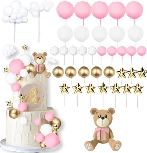Tortendeko Bär Rosa, 38 Stück Teddybär Kuchen Dekoration Bär Kuchen Deko Torten Deko Bär Cake Topper Babyparty Tortendeko Kugeln Bär Geburtstagstorte Deko für Baby Dusche Hochzeit Geburtstag Babyparty Tortendeko Bär Rosa, 38 Stück Teddybär Kuchen Dekoration Bär Kuchen Deko Torten Deko Bär Cake Topper Babyparty Tortendeko Kugeln Bär Geburtstagstorte Deko für Baby Dusche Hochzeit Geburtstag Babyparty von YAJIMAOY