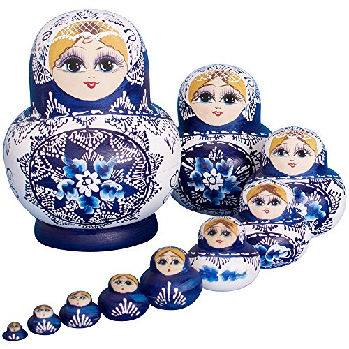 YAKELUS professionelle matroschkas-Marke matroschka für Kinder matroschka Puppen babuschka Puppen matroschka 10 teilig matrjoschka Matruschka Figuren Russian Nesting Dolls1070 YAKELUS professionelle matroschkas-Marke matroschka für Kinder matroschka Puppen babuschka Puppen matroschka 10 teilig matrjoschka Matruschka Figuren Russian Nesting Dolls1070 von YAKELUS