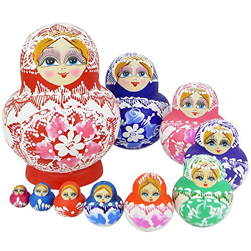 YAKELUS professionelle matroschkas-Marke matroschka für Kinder matroschka Puppen babuschka Puppen matroschka 10 teilig matrjoschka Matruschka Figuren Russian Nesting Dolls1074 YAKELUS professionelle matroschkas-Marke matroschka für Kinder matroschka Puppen babuschka Puppen matroschka 10 teilig matrjoschka Matruschka Figuren Russian Nesting Dolls1074 von YAKELUS
