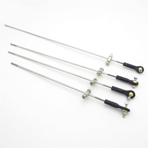 YAKESTYLE [Fernbedienung Spielzeugteile] 1Set M2 Kugelkopf Spurstangenkopf + Gestänge Stopper Einsteller + Servo Push Pull Rod for RC Boat Marine Boat Model - sievironmentell freundliche Materialien von YAKESTYLE