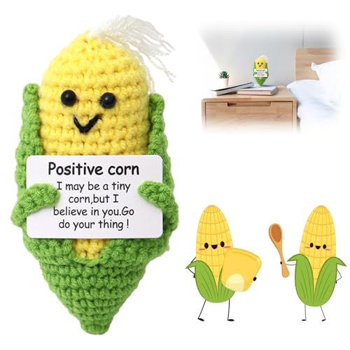 YALiya Positive Potato, Gestrickte Mais Puppe, Positives Korn, Sie Werden Ihre Freunde zum Lächeln Bringen und Ermutigen Familie, Freunde und Kinder (D) von YALiya