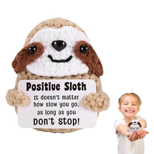 YALiya Emotionale Unterstützung Laubfrosch, Strickpuppe Positiv Häkeltier, Strickpuppe mit Positivkarte, Multifunktionale Positive Häkelpuppe, Geeignet zur Dekoration oder als Geschenk für Freundinnen von YALiya