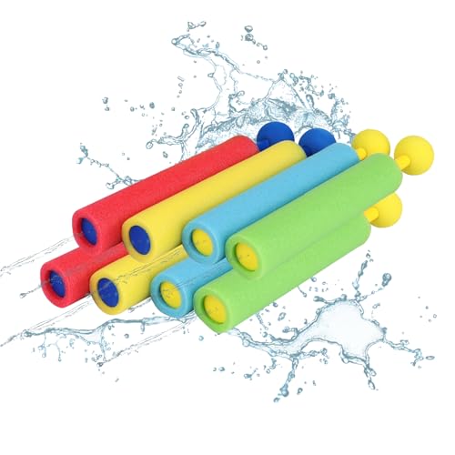 YALiya Wasserpistole Kinder, 8 Stück Wasserspritze, Wasserpistol Schaumstoff, Wasserspritzpistole für Jungen und Mädchen YALiya Wasserpistole Kinder, 8 Stück Wasserspritze, Wasserpistol Schaumstoff, Wasserspritzpistole für Jungen und Mädchen von YALiya