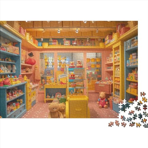 Spielzeugladen 500 Puzzleteile Impossible Puzzle Handgefertigte Spaß Stress Abbauen viele Farben Realistisch Familiendekorationen 500pcs (52x38cm) von YAMABAIHUO