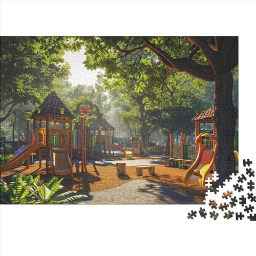 Vergnügungspark 500 Puzzleteile Puzzlespiele Für Erwachsene Abwechslungsreiche Unterhaltung Stress Abbauen schöne Landschaft Puzzle-Geschenk 500pcs (52x38cm) von YAMABAIHUO
