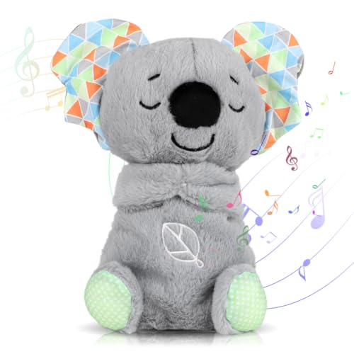 YANAYANA Koala Kuscheltier, Einschlafhilfe Babys Schlummer Koala Plüschtier Mit Herzschlag Rhythmischen Atembewegung und Sanfter Musik, Babyparty & Neugeborenen Geschenk, Baby Spielzeug 0 Monate YANAYANA Koala Kuscheltier, Einschlafhilfe Babys Schlummer Koala Plüschtier Mit Herzschlag Rhythmischen Atembewegung und Sanfter Musik, Babyparty & Neugeborenen Geschenk, Baby Spielzeug 0 Monate von YANAYANA
