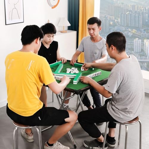 YANBI Mahjong-Tisch klappbar Mahjong-Tisch für 4-Spieler-Karte, Hölzerner Mahjong-Klapptisch mit Schublade, Tragbare Partyspiel-Desktop-Quadratspieltische, Einfache Montage von YANBI