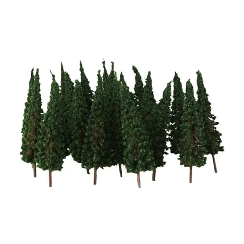 Diorama-Set für Projekte, 6,5 cm Kiefern, 1:25, Modellbaum, Eisenbahn, Modellbaum für OO-Maßstab, Eisenbahn-Layout, Diorama-Zubehör, Dunkelgrün, 10 Stück Diorama-Set für Projekte, 6,5 cm Kiefern, 1:25, Modellbaum, Eisenbahn, Modellbaum für OO-Maßstab, Eisenbahn-Layout, Diorama-Zubehör, Dunkelgrün, 10 Stück von YANCHIPANGHE