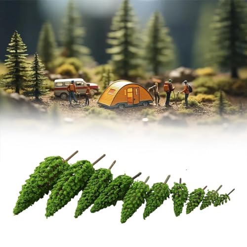 Diorama-Set für Projekte, künstliche Bäume, Miniatur-Baumlandschaft, Eisenbahn-Dekoration, Gebäude, Landschaftszubehör, Diorama-Garten, 4,8–16 cm, 10 Stück Diorama-Set für Projekte, künstliche Bäume, Miniatur-Baumlandschaft, Eisenbahn-Dekoration, Gebäude, Landschaftszubehör, Diorama-Garten, 4,8–16 cm, 10 Stück von YANCHIPANGHE