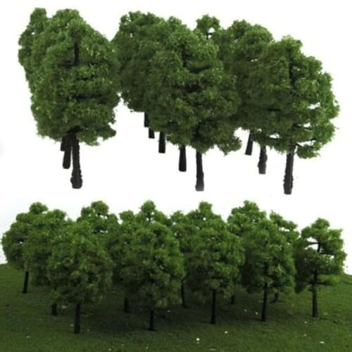 Diorama-Set für Projekte, künstliche Bäume, Miniatur-Baumlandschaft, Eisenbahndekoration, Gebäude, Landschaftszubehör, Diorama-Garten, 8 cm, 20 Stück von YANCHIPANGHE