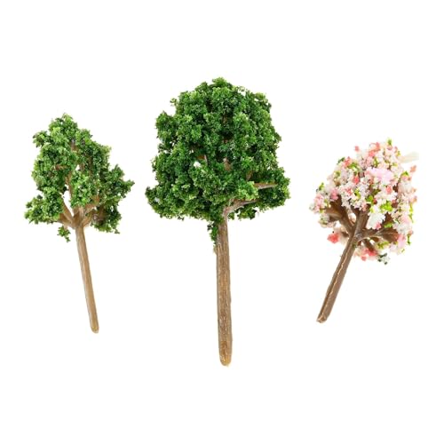 Landschaftsdiorama-Zubehör, 48 Stück, 3–4,5 cm, Modellbäume, Mini-Diorama-Blumen, Bäume, Handwerk, Zug, Landschaft, Eisenbahn, Landschaft, Sand, Militär-Layout, Miniatur von YANCHIPANGHE