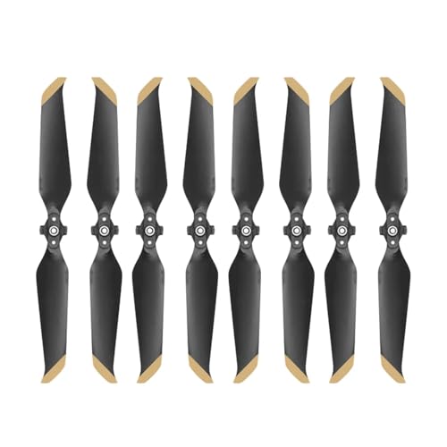 YANGC Geräuscharme 7238 Propeller for D-JI Mavic Air 2 Quick-Release RC Quadcopter Ersatz Requisiten Flügel Ersatzteile Drohnenzubehör(8pcs golden Edge) von YANGC