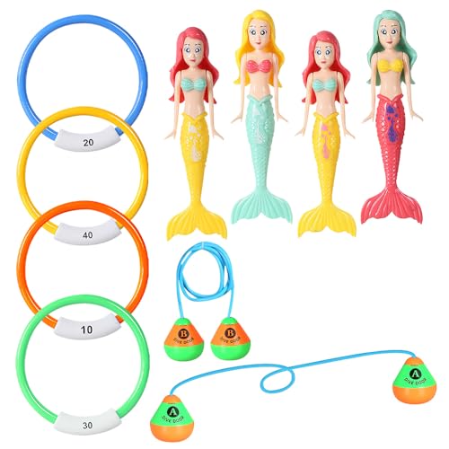 YANGUN 10 Stück Tauchspielzeug für Kinder, Tauchspielzeug Tauchringe Kinder Set, Wasserspielzeug Outdoor Tauchringe, Trainingsspielzeug Tauchspiel, Schwimmbad Wasserspielzeug Outdoor YANGUN 10 Stück Tauchspielzeug für Kinder, Tauchspielzeug Tauchringe Kinder Set, Wasserspielzeug Outdoor Tauchringe, Trainingsspielzeug Tauchspiel, Schwimmbad Wasserspielzeug Outdoor von YANGUN