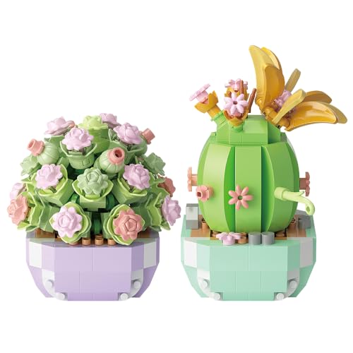 YANGUN 2 Stück Mini Blumen Sukkulenten Bausteine Set, Pflanzen Klemmbausteine Blumen, DIY Künstliche Blumentopf Pflanzen Bausteine, Botanische Sammlung Bauspielzeug, für Erwachsene, Kinder, Home Deko YANGUN 2 Stück Mini Blumen Sukkulenten Bausteine Set, Pflanzen Klemmbausteine Blumen, DIY Künstliche Blumentopf Pflanzen Bausteine, Botanische Sammlung Bauspielzeug, für Erwachsene, Kinder, Home Deko von YANGUN
