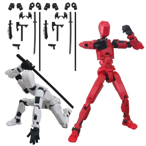 YANGUN 2 Stück T13 Action Figure, Titan 13 Action Figure, Actionfiguren mit Mehreren Gelenken with 5 Types of Weapons and 3 Types of Hands, 3D Druck von beweglichen Figuren, Nice Gifts for Friends YANGUN 2 Stück T13 Action Figure, Titan 13 Action Figure, Actionfiguren mit Mehreren Gelenken with 5 Types of Weapons and 3 Types of Hands, 3D Druck von beweglichen Figuren, Nice Gifts for Friends von YANGUN