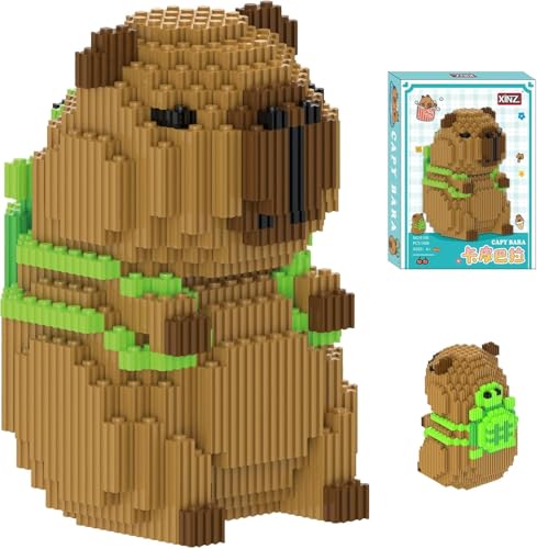YANGUN Capybara Bauspielzeug,Tier-Blöcke Micro Building,Bauset mit Tieren für Kinder,Particle Baustein-Set,Mini Bausteine DIY-Spielzeug Für Kinder Erwachsene von YANGUN