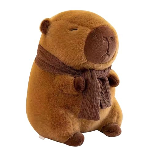 YANGUN Capybara Plüschtier, 23cm Capybara Kuscheltier,Niedlichen Capybara Plushies,Kinder Plüschpuppenspielzeug Mit 4 Kleidungsstücken,Niedlichen Plüschtier (A) von YANGUN