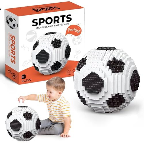 YANGUN Fußball Bausteine Set, Miniatur 3D Fußball Bildungsspielzeug, Bausteine Dekorationen Football Geschenke für Erwachsene und Kinder von YANGUN