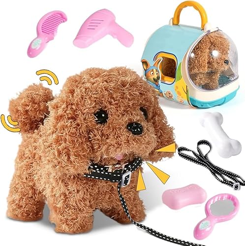 YANGUN Hund Spielzeug Kinder, Spielzeug Hund der Läuft und Bellt, Hund mit Leine der Läuft und Bellt von YANGUN