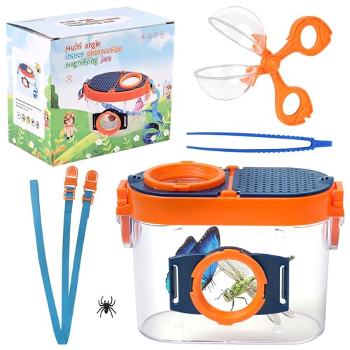 YANGUN Lupe Insekten Sammelbox, Kinder Insekten Dose, Insekten Beobachtungsbox Forscherset, Lupendose Beobachtungsbox mit Insektenklammern, Pinzette, Für Kinder Outdoor Wissenschaft Natur Erkundung YANGUN Lupe Insekten Sammelbox, Kinder Insekten Dose, Insekten Beobachtungsbox Forscherset, Lupendose Beobachtungsbox mit Insektenklammern, Pinzette, Für Kinder Outdoor Wissenschaft Natur Erkundung von YANGUN
