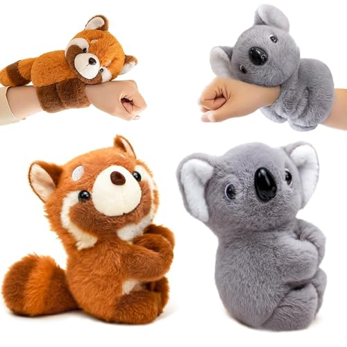 YANGUN Schnapparmband Kinder, 2 Stück Plüsch Koala Roter Panda Schnapparmband, Roter Panda & Koala Kuscheltier, Animal Slap Bracelets, für Jungen & Mädchen Geschenk YANGUN Schnapparmband Kinder, 2 Stück Plüsch Koala Roter Panda Schnapparmband, Roter Panda & Koala Kuscheltier, Animal Slap Bracelets, für Jungen & Mädchen Geschenk von YANGUN