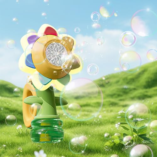YANGUN Seifenblasenmaschine Kinder, Seifenblasenpistole, Bubble Machine Flower für Kinder Outdoor Garten Spielzeug, Wiederaufladbarer tanzende Sonnenblumen für Geburtstag Party Hochzeit YANGUN Seifenblasenmaschine Kinder, Seifenblasenpistole, Bubble Machine Flower für Kinder Outdoor Garten Spielzeug, Wiederaufladbarer tanzende Sonnenblumen für Geburtstag Party Hochzeit von YANGUN