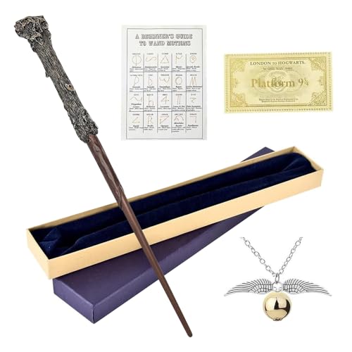 YANGUN Zauberstab, 38cm Zauberstab, Magischer Zauberstabs für Zauberer Zauberlehrlinge, Zauberstabs Kinder Kostümzubehör mit Zauberkarte,Ticket und Halskette für Halloween Weihnachten Rollenspielparty YANGUN Zauberstab, 38cm Zauberstab, Magischer Zauberstabs für Zauberer Zauberlehrlinge, Zauberstabs Kinder Kostümzubehör mit Zauberkarte,Ticket und Halskette für Halloween Weihnachten Rollenspielparty von YANGUN