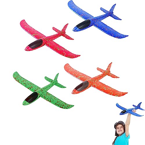 YANJIY 4 Stück Modell Schaum Flugzeug, Wurfspiel Flugzeug, Schaum Flugzeug, Wurf Segelflugzeug, Segelflugzeug Kinder, Flugzeug Spielzeug Outdoor, für Kinderspiele, Spiele im Freien von YANJIY