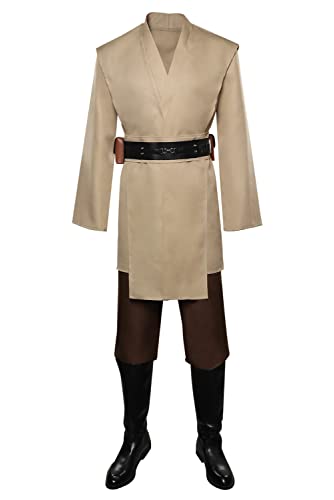 YANVS Jedi Kostüm Erwachsene Qui Gon Jinn Kostüm Braune uniform Jedi Cosplay Herren von YANVS