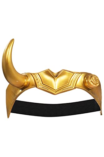 YANVS Gelbe Maske Erwachsene Helm mit Hörnern Kopfbedeckung Maske Maskerade Halloween Kostüm Requisiten (M, Sylvie Helm) von YANVS