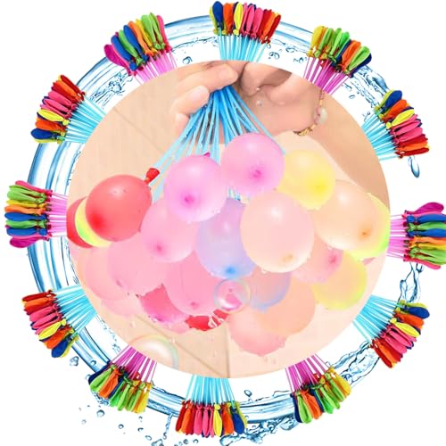 555 Stück Wasserballons Selbstschließend, Schnellfüller Wasser Luftballons, Wasserbomben Luftballons, Bunt Wasserballons, Gemischt Wasserballons, Wasserballons Wasserbomben, für Wasserspiele von YANXINKE
