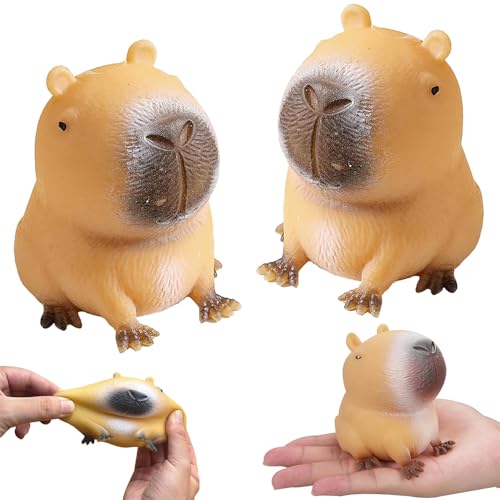 Capybara Quetschspielzeug, 2 Pcs Anti Stress Spielzeug, Capybara Zappelspielzeug, Squeeze Stress Relief Toys, Squeeze Spielzeug, Squeeze Toy Ball, für Angst Abbauen, Stress Capybara Quetschspielzeug, 2 Pcs Anti Stress Spielzeug, Capybara Zappelspielzeug, Squeeze Stress Relief Toys, Squeeze Spielzeug, Squeeze Toy Ball, für Angst Abbauen, Stress von YANXINKE