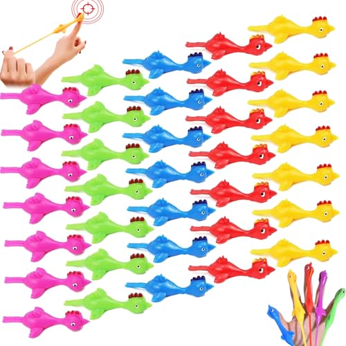 YANXINKE 30pcs Hühner Finger Fliegen,Finger Strecken Fliegende Hühner,Spielzeug Neuheit Katapult Huhn,Fliegende Hühner Spielzeug Gummi,Flying Gummihuhn Slingshot,Schleuder Huhn Dehnbare Fliegende von YANXINKE