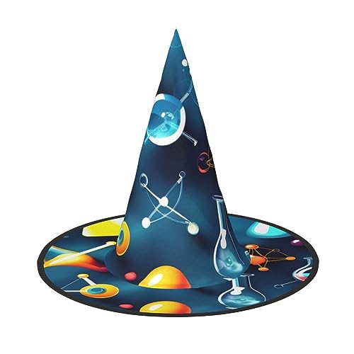 YANYU Abstrakter Wissenschafts-Chemie-Druck, vielseitiger Halloween-Hut für Erwachsene, Hexenhut, Kostüm, leicht, Cosplay, Halloween-Dekoration YANYU Abstrakter Wissenschafts-Chemie-Druck, vielseitiger Halloween-Hut für Erwachsene, Hexenhut, Kostüm, leicht, Cosplay, Halloween-Dekoration von YANYU