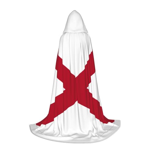 YANYU Alabama Unisex Kapuzenumhang mit Staatsflagge, verschiedene Größen für Halloween, Cosplay, Motto-Partys, Karneval von YANYU