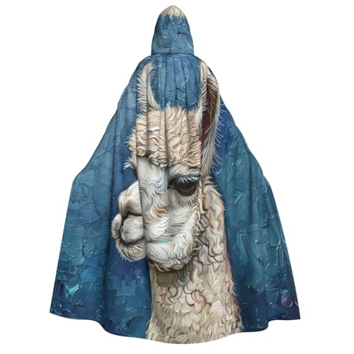 YANYU Alpaka-Llama-Druck, Kapuzenumhang, Zauberer-Robe, Kapuze, Hexenkleid, Cosplay, Umhang, Mittelalter-Kostüme, Halloween-Kostüme YANYU Alpaka-Llama-Druck, Kapuzenumhang, Zauberer-Robe, Kapuze, Hexenkleid, Cosplay, Umhang, Mittelalter-Kostüme, Halloween-Kostüme von YANYU