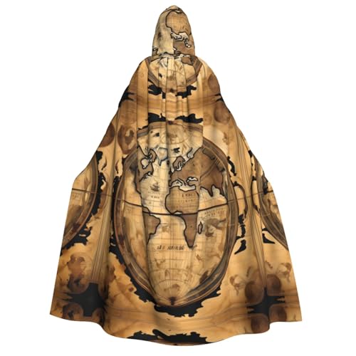 YANYU Alte Landkarte Weltkugel Druck Urlaub Dekorationen Kapuzenumhang Karneval Partys Hexe Vampir Kostüme Cosplay YANYU Alte Landkarte Weltkugel Druck Urlaub Dekorationen Kapuzenumhang Karneval Partys Hexe Vampir Kostüme Cosplay von YANYU