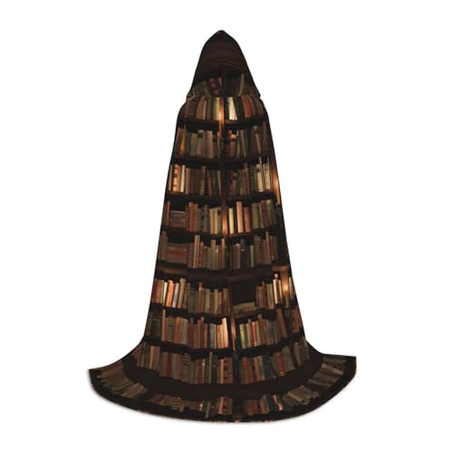 YANYU Bibliotheks-Bücherregal, Buchdruck, Karneval, unverzichtbarer Kapuzenumhang für Erwachsene, Uni, Gothic-Kostüm für Rollenspiele und Cosplay YANYU Bibliotheks-Bücherregal, Buchdruck, Karneval, unverzichtbarer Kapuzenumhang für Erwachsene, Uni, Gothic-Kostüm für Rollenspiele und Cosplay von YANYU