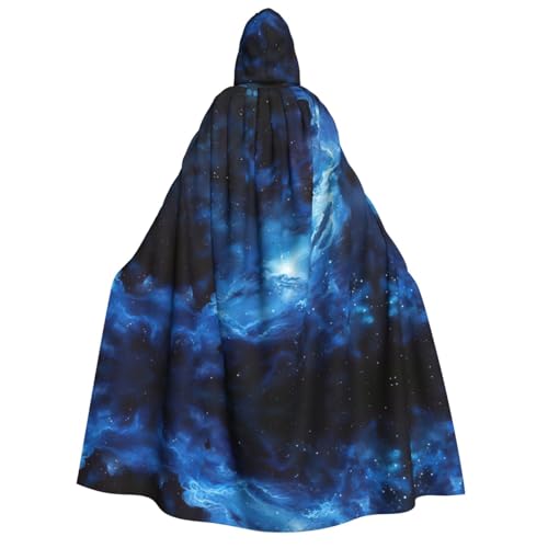 YANYU Blauer Galaxie-Druck, Kapuzenumhang, Zauberer, Robe, Kapuze, Hexenkleid, Cosplay, Umhang, Mittelalter-Kostüme, Halloween-Kostüme YANYU Blauer Galaxie-Druck, Kapuzenumhang, Zauberer, Robe, Kapuze, Hexenkleid, Cosplay, Umhang, Mittelalter-Kostüme, Halloween-Kostüme von YANYU