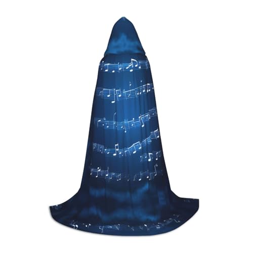 YANYU Blauer Kapuzenumhang mit Musiknoten-Druck, Karneval, Uni, Gothic-Kostüm für Rollenspiele und Cosplay YANYU Blauer Kapuzenumhang mit Musiknoten-Druck, Karneval, Uni, Gothic-Kostüm für Rollenspiele und Cosplay von YANYU