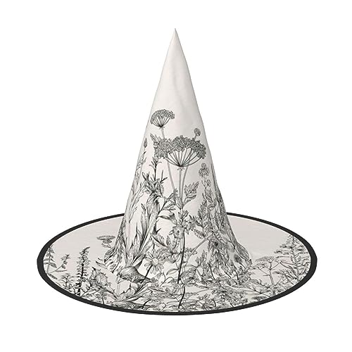 YANYU Blumenkräuter Botanische Gravur Druck Karneval Hut Faltbarer Hut für Frauen Kostümpartys Maskerade und Themenveranstaltungen YANYU Blumenkräuter Botanische Gravur Druck Karneval Hut Faltbarer Hut für Frauen Kostümpartys Maskerade und Themenveranstaltungen von YANYU