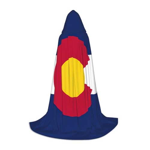 YANYU Colorado Flaggen-Druck, Unisex, Kapuzenumhang, verschiedene Größen, für Halloween, Cosplay, Motto-Partys, Karneval von YANYU