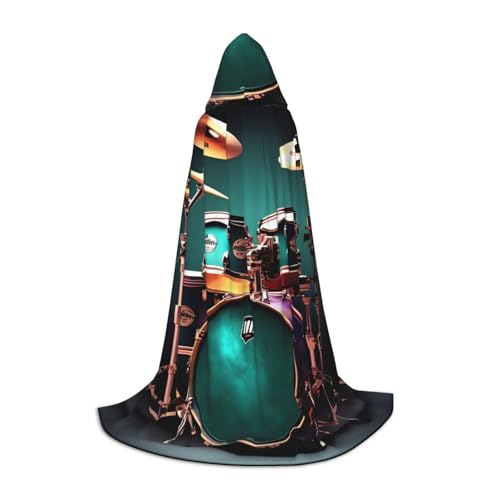 YANYU Cooles Schlagzeug-Set, Druck, Karneval, unverzichtbarer Kapuzenumhang für Erwachsene, Uni, Gothic-Kostüm für Rollenspiele und Cosplay YANYU Cooles Schlagzeug-Set, Druck, Karneval, unverzichtbarer Kapuzenumhang für Erwachsene, Uni, Gothic-Kostüm für Rollenspiele und Cosplay von YANYU