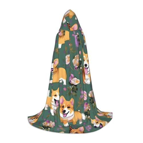 YANYU Corgi Kapuzenumhang für Erwachsene, Uni, Gothic-Kostüm für Rollenspiele, Cosplay von YANYU