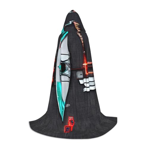 YANYU Darts Pfeil-Aufdruck, Unisex, Kapuzenumhang, verschiedene Größen, für Halloween, Cosplay, Motto-Partys, Karneval von YANYU