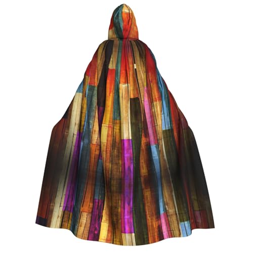 YANYU Farbenfroher Holzdruck, Urlaubsdekoration, Kapuzenumhang, Karneval, Partys, Hexe, Vampir-Kostüme, Cosplay YANYU Farbenfroher Holzdruck, Urlaubsdekoration, Kapuzenumhang, Karneval, Partys, Hexe, Vampir-Kostüme, Cosplay von YANYU