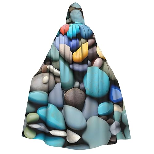 YANYU Farbiger Kieselstein-Druck, Urlaubsdekoration, Kapuzenumhang, Karneval, Partys, Hexe, Vampir-Kostüme, Cosplay YANYU Farbiger Kieselstein-Druck, Urlaubsdekoration, Kapuzenumhang, Karneval, Partys, Hexe, Vampir-Kostüme, Cosplay von YANYU