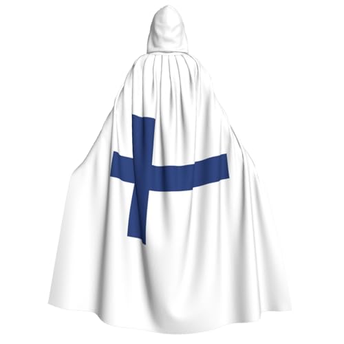 YANYU Finnischer Flaggen-Druck, Urlaubsdekorationen, Kapuzenumhang, Karneval, Partys, Hexe, Vampir-Kostüme, Cosplay YANYU Finnischer Flaggen-Druck, Urlaubsdekorationen, Kapuzenumhang, Karneval, Partys, Hexe, Vampir-Kostüme, Cosplay von YANYU